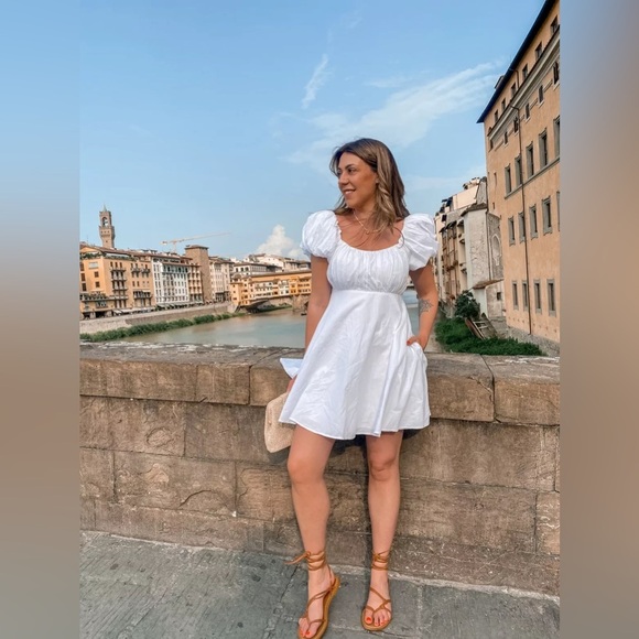 Abercrombie & Fitch Ruched Puff Sleeve Mini Dress - Picture 6 of 12